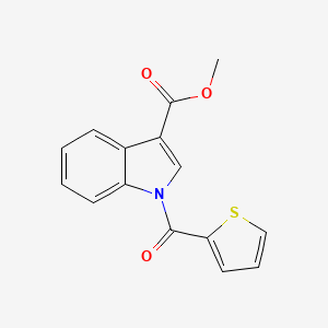 molecular formula C15H11NO3S B2860228 Methyl 1-(thiophene-2-carbonyl)indole-3-carboxylate CAS No. 425625-87-2