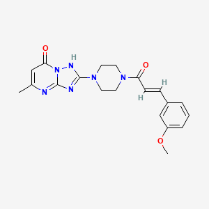 (E)-2-(4-(3-(3-methoxyphenyl)acryloyl)piperazin-1-yl)-5-methyl-[1,2,4]triazolo[1,5-a]pyrimidin-7(4H)-one