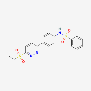 N-[4-(6-ethylsulfonylpyridazin-3-yl)phenyl]benzenesulfonamide