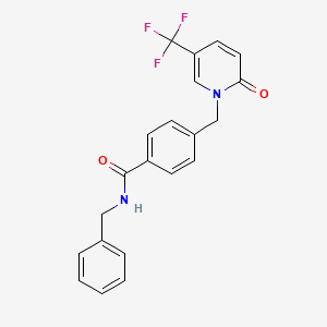 molecular formula C21H17F3N2O2 B2860234 N-苄基-4-{[2-氧代-5-(三氟甲基)-1(2H)-吡啶基]甲基}苯甲酰胺 CAS No. 339025-04-6