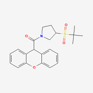 molecular formula C22H25NO4S B2860236 (3-(叔丁基磺酰基)吡咯烷-1-基)(9H-呫吨-9-基)甲酮 CAS No. 1797073-13-2