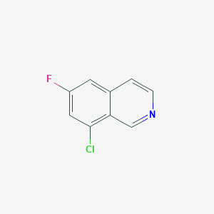 molecular formula C9H5ClFN B2860247 8-Chloro-6-fluoroisoquinoline CAS No. 918491-52-8