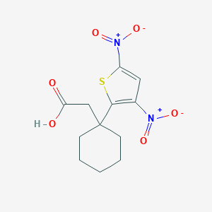 molecular formula C12H14N2O6S B286025 (1-{3,5-Bisnitro-2-thienyl}cyclohexyl)acetic acid 