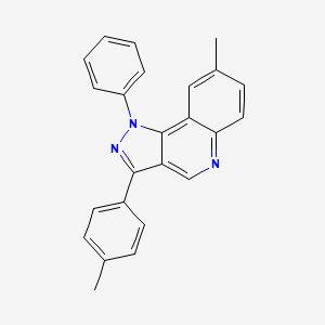 molecular formula C24H19N3 B2860257 8-甲基-3-(4-甲基苯基)-1-苯基-1H-吡唑并[4,3-c]喹啉 CAS No. 901045-44-1