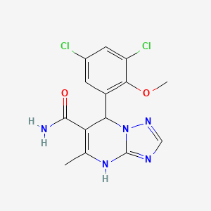 7-(3,5-Dichloro-2-methoxyphenyl)-5-methyl-4,7-dihydro-[1,2,4]triazolo[1,5-a]pyrimidine-6-carboxamide