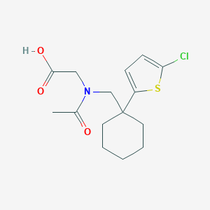 molecular formula C15H20ClNO3S B286027 (Acetyl{[1-(5-chloro-2-thienyl)cyclohexyl]methyl}amino)acetic acid 
