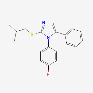 molecular formula C19H19FN2S B2860278 1-(4-氟苯基)-2-(异丁基硫)-5-苯基-1H-咪唑 CAS No. 1207007-98-4