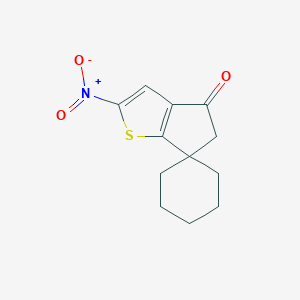 molecular formula C12H13NO3S B286028 2-nitro-5,6-dihydrospiro(4H-cyclopenta[b]thiophene-6,1'-cyclohexane)-4-one 