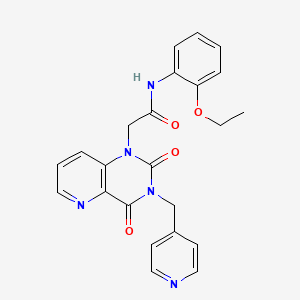 molecular formula C23H21N5O4 B2860281 2-(2,4-二氧代-3-(吡啶-4-基甲基)-3,4-二氢吡啶并[3,2-d]嘧啶-1(2H)-基)-N-(2-乙氧基苯基)乙酰胺 CAS No. 941902-51-8