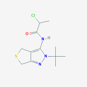 N-(2-tert-butyl-4,6-dihydrothieno[3,4-c]pyrazol-3-yl)-2-chloropropanamide