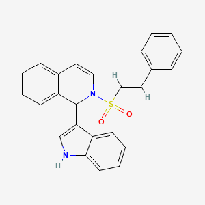 molecular formula C25H20N2O2S B2860287 (E)-1-(1H-吲哚-3-基)-2-(苯乙烯磺酰基)-1,2-二氢异喹啉 CAS No. 301332-59-2