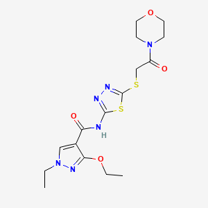 3-ethoxy-1-ethyl-N-(5-((2-morpholino-2-oxoethyl)thio)-1,3,4-thiadiazol-2-yl)-1H-pyrazole-4-carboxamide