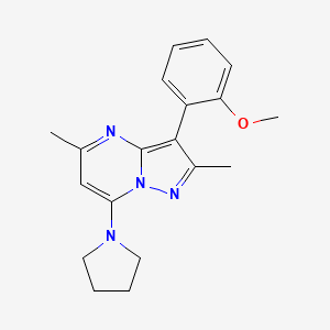 3-(2-Methoxyphenyl)-2,5-dimethyl-7-(pyrrolidin-1-yl)pyrazolo[1,5-a]pyrimidine