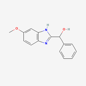 molecular formula C15H14N2O2 B2860299 (5-methoxy-1H-benzimidazol-2-yl)(phenyl)methanol CAS No. 5028-48-8