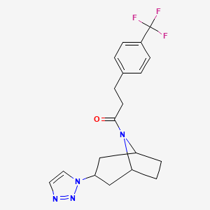 1-((1R,5S)-3-(1H-1,2,3-triazol-1-yl)-8-azabicyclo[3.2.1]octan-8-yl)-3-(4-(trifluoromethyl)phenyl)propan-1-one