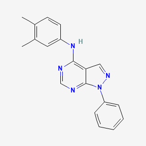 molecular formula C19H17N5 B2860307 N-(3,4-二甲苯基)-1-苯基-1H-吡唑并[3,4-d]嘧啶-4-胺 CAS No. 393786-03-3