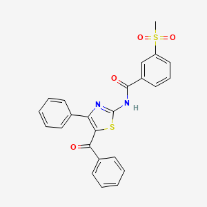 molecular formula C24H18N2O4S2 B2860308 N-(5-benzoyl-4-phenylthiazol-2-yl)-3-(methylsulfonyl)benzamide CAS No. 896287-21-1