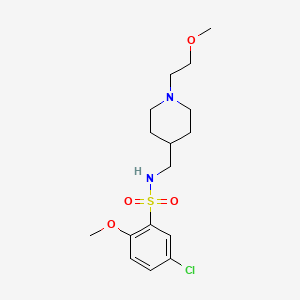 5-chloro-2-methoxy-N-((1-(2-methoxyethyl)piperidin-4-yl)methyl)benzenesulfonamide