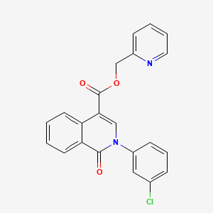 Pyridin-2-ylmethyl 2-(3-chlorophenyl)-1-oxo-1,2-dihydroisoquinoline-4-carboxylate