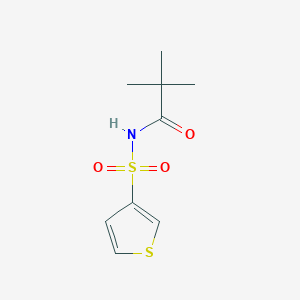 molecular formula C9H13NO3S2 B286032 N-(2,2-dimethylpropanoyl)-3-thiophenesulfonamide 