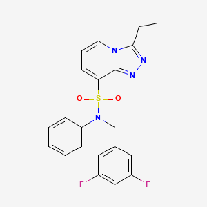 N-[(3,5-difluorophenyl)methyl]-3-ethyl-N-phenyl-[1,2,4]triazolo[4,3-a]pyridine-8-sulfonamide