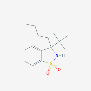 molecular formula C15H23NO2S B286033 3-Butyl-3-tert-butyl-2,3-dihydro-1,2-benzisothiazole 1,1-dioxide 
