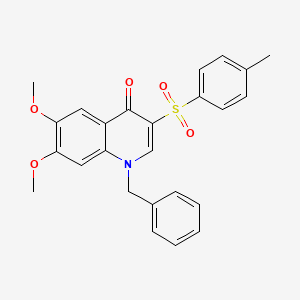 molecular formula C25H23NO5S B2860335 1-benzyl-6,7-dimethoxy-3-tosylquinolin-4(1H)-one CAS No. 866845-77-4
