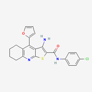 3-amino-N-(4-chlorophenyl)-4-(furan-2-yl)-5,6,7,8-tetrahydrothieno[2,3-b]quinoline-2-carboxamide