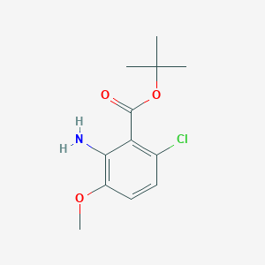 molecular formula C12H16ClNO3 B2860345 Tert-butyl 2-amino-6-chloro-3-methoxybenzoate CAS No. 2248390-96-5