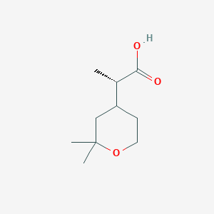 molecular formula C10H18O3 B2860346 (2S)-2-(2,2-Dimethyloxan-4-yl)propanoic acid CAS No. 2248220-15-5