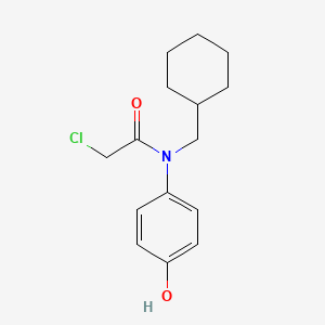 molecular formula C15H20ClNO2 B2860349 2-Chloro-N-(cyclohexylmethyl)-N-(4-hydroxyphenyl)acetamide CAS No. 1397185-56-6