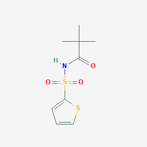 molecular formula C9H13NO3S2 B286035 N-(2,2-dimethylpropanoyl)-2-thiophenesulfonamide 