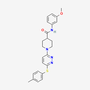 molecular formula C24H26N4O2S B2860351 N-(3-甲氧基苯基)-1-(6-(对甲苯硫基)吡哒嗪-3-基)哌啶-4-甲酰胺 CAS No. 931966-84-6