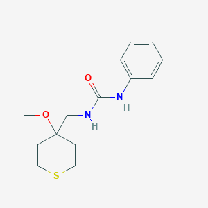 molecular formula C15H22N2O2S B2860359 1-((4-甲氧基四氢-2H-硫代吡喃-4-基)甲基)-3-(间甲苯基)脲 CAS No. 2034589-98-3