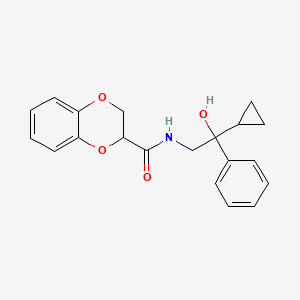 molecular formula C20H21NO4 B2860360 N-(2-cyclopropyl-2-hydroxy-2-phenylethyl)-2,3-dihydrobenzo[b][1,4]dioxine-2-carboxamide CAS No. 1421455-50-6