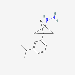 [3-(3-Propan-2-ylphenyl)-1-bicyclo[1.1.1]pentanyl]hydrazine
