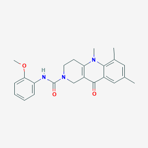 N-(2-methoxyphenyl)-5,6,8-trimethyl-10-oxo-3,4,5,10-tetrahydrobenzo[b][1,6]naphthyridine-2(1H)-carboxamide