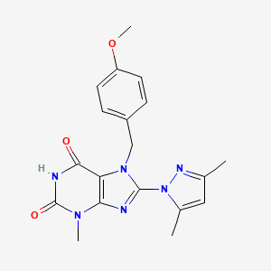 8-(3,5-dimethyl-1H-pyrazol-1-yl)-7-(4-methoxybenzyl)-3-methyl-1H-purine-2,6(3H,7H)-dione