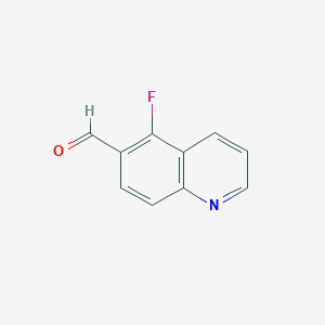molecular formula C10H6FNO B2860384 5-氟喹啉-6-甲醛 CAS No. 1185768-17-5