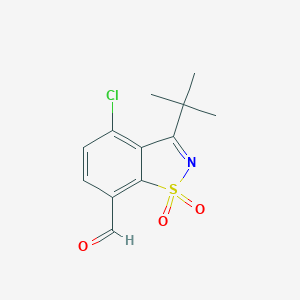 3-Tert-butyl-4-chloro-1,2-benzisothiazole-7-carbaldehyde 1,1-dioxide