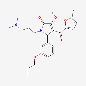 1-(3-(dimethylamino)propyl)-3-hydroxy-4-(5-methylfuran-2-carbonyl)-5-(3-propoxyphenyl)-1H-pyrrol-2(5H)-one