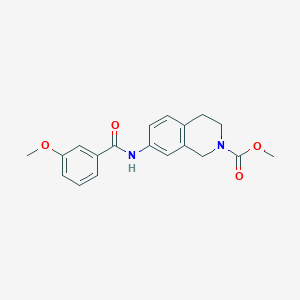 molecular formula C19H20N2O4 B2860399 7-(3-甲氧基苯甲酰氨基)-3,4-二氢异喹啉-2(1H)-甲酸甲酯 CAS No. 1448133-50-3