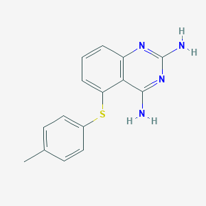 molecular formula C15H14N4S B028604 5-[(4-Methylphenyl)sulfanyl]-2,4-quinazolinediamine CAS No. 168910-32-5