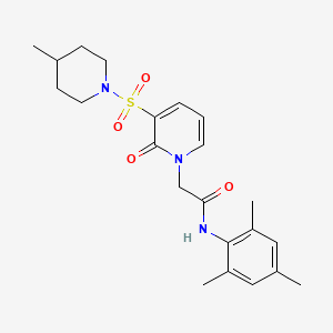 N-mesityl-2-(3-((4-methylpiperidin-1-yl)sulfonyl)-2-oxopyridin-1(2H)-yl)acetamide
