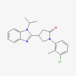 1-(3-chloro-2-methylphenyl)-4-(1-isopropyl-1H-benzo[d]imidazol-2-yl)pyrrolidin-2-one