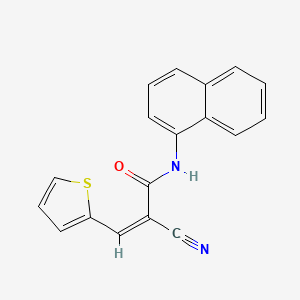 (Z)-2-Cyano-N-naphthalen-1-yl-3-thiophen-2-ylprop-2-enamide