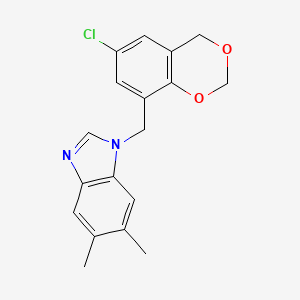 1-[(6-chloro-4H-1,3-benzodioxin-8-yl)methyl]-5,6-dimethylbenzimidazole