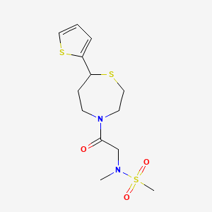N-methyl-N-(2-oxo-2-(7-(thiophen-2-yl)-1,4-thiazepan-4-yl)ethyl)methanesulfonamide