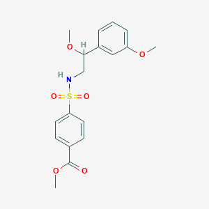 molecular formula C18H21NO6S B2860416 methyl 4-(N-(2-methoxy-2-(3-methoxyphenyl)ethyl)sulfamoyl)benzoate CAS No. 1797880-45-5