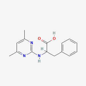 molecular formula C15H17N3O2 B2860419 N-(4,6-dimethylpyrimidin-2-yl)phenylalanine CAS No. 1233218-27-3
